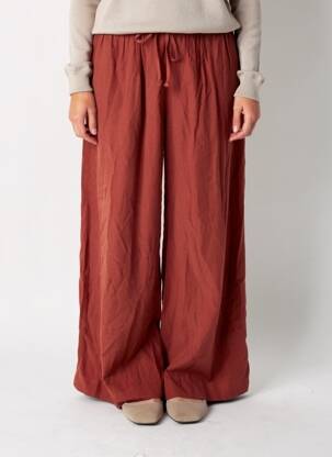 Pantalon larg roșu MANGO femeie
