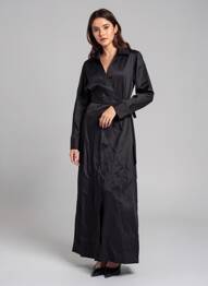 Rochie lungă negru YUGEN femeie