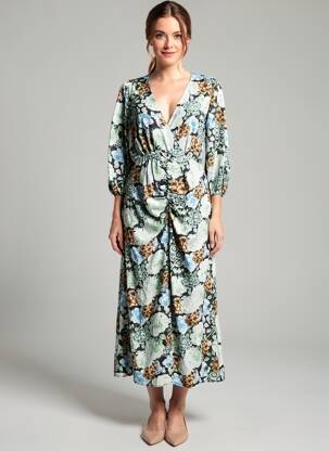 Rochie midi verde OBJECT femeie