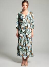 Rochie midi verde OBJECT femeie