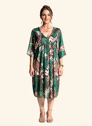 Rochie midi verde TERRA DI SIENA femeie