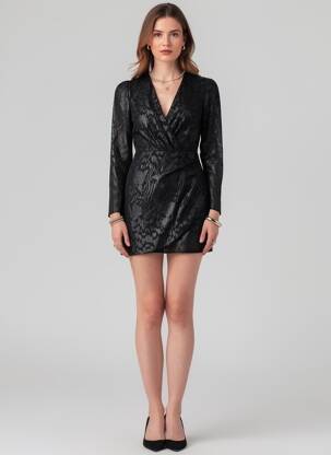 Rochie scurtă negru MANGO femeie