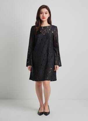 Rochie scurtă guler rotund negru VERO MODA femeie