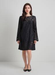 Rochie scurtă guler rotund negru VERO MODA femeie