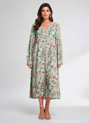 Rochie midi verde VERO MODA femeie