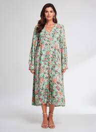 Rochie midi verde VERO MODA femeie