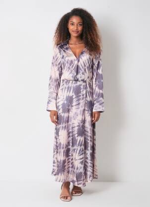 Rochie lungă violet MANGO femeie