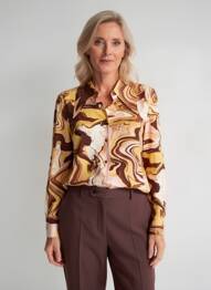 Cămașă mâneci lungi mâneci lungi maro ONLY femeie