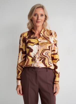 Cămașă mâneci lungi mâneci lungi maro ONLY femme