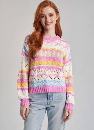 Pulover roz VERO MODA femeie