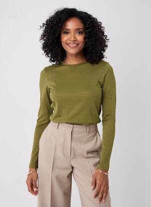 Tricou mâneci lungi mâneci lungi verde ONLY femeie
