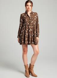Rochie scurtă maro VERO MODA femeie