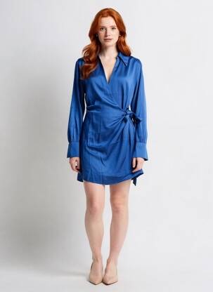 Rochie midi albastru MANGO femeie