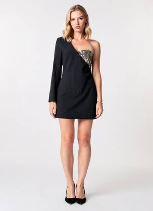 Rochie scurtă negru MANGO femeie