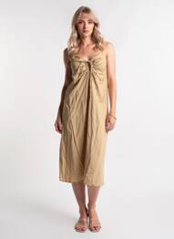 Rochie scurtă fără mâneci fără mâneci bej ONLY femme
