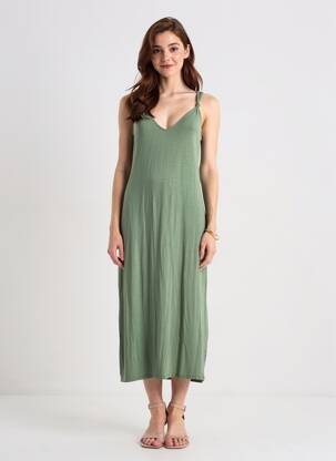 Rochie scurtă fără mâneci fără mâneci verde VILA femeie