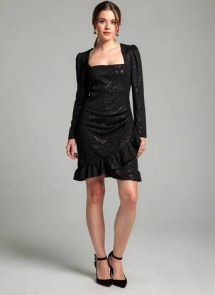 Rochie scurtă negru MORGAN femeie