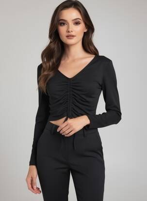 Tricou mâneci lungi mâneci lungi negru ONLY femeie
