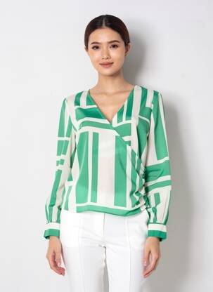 Bluză mâneci lungi mâneci lungi verde VERO MODA femeie
