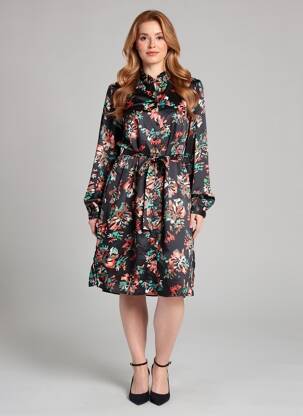 Rochie midi guler în v negru VERO MODA femeie