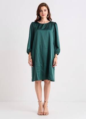 Rochie midi verde VILA femeie