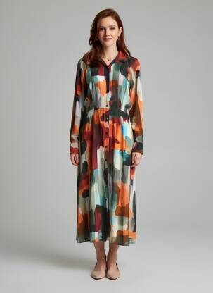 Rochie lungă verde ASTRID BLACK LABEL femeie