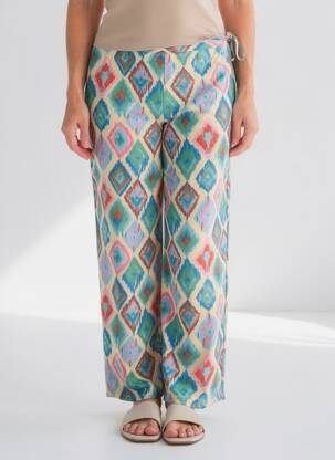 Pantalon larg albastru GOLD & SILVER femeie