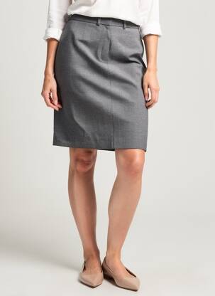 Fustă midi gri MANGO femme