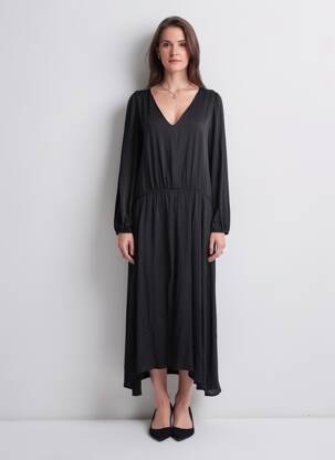 Rochie lungă negru ASTRID BLACK LABEL femeie