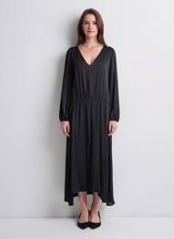 Rochie lungă negru ASTRID BLACK LABEL femme