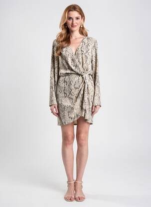 Rochie midi bej MANGO femeie
