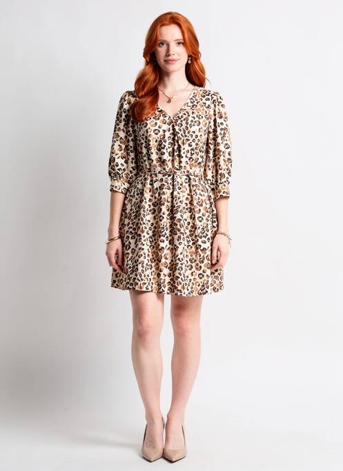 Rochie lungă mâneci lungi mâneci lungi bej JACQUELINE DE YONG femme