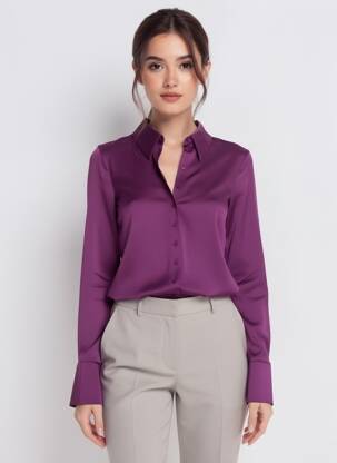 Cămașă violet MANGO femme