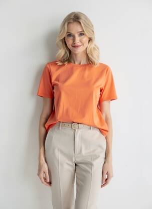 Tricou guler rotund portocaliu VILA femme
