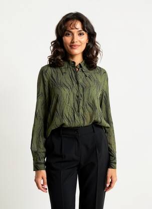 Cămașă croială dreaptă verde CARMAKOMA femeie