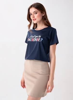 Tricou bleu marin MONSIEUR TSHIRT femeie