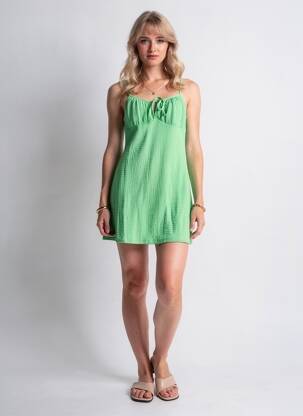 Rochie scurtă fără mâneci fără mâneci verde ONLY femeie