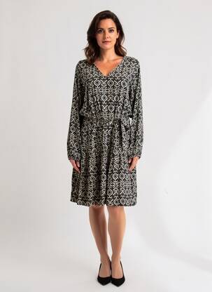 Rochie lungă negru GARCIA femeie