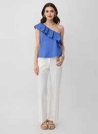 Top albastru MANGO femme