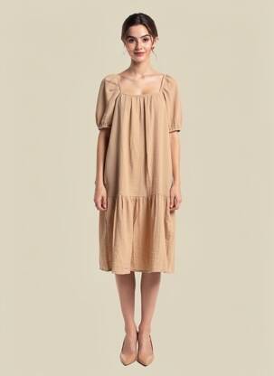 Rochie scurtă bej VERO MODA femeie