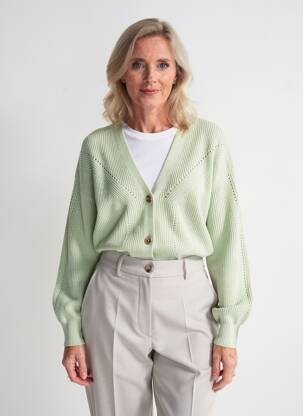 Vestă cu mâneci lungi verde GARCIA femeie
