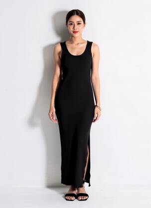 Rochie pulover negru MANGO femme
