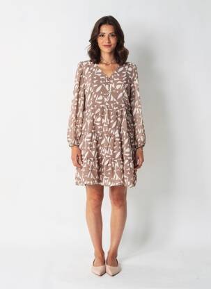 Rochie midi maro ZABAIONE femeie