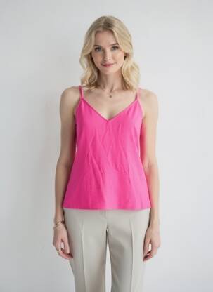 Top guler în v roz VERO MODA femeie