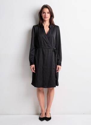Rochie midi mâneci lungi mâneci lungi negru VERO MODA femeie