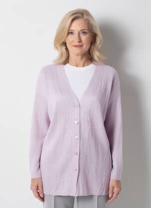 Vestă cu mâneci lungi violet MANGO femeie