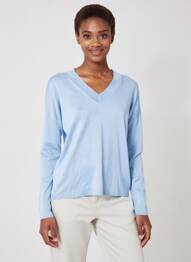 Pulover albastru MANGO femme