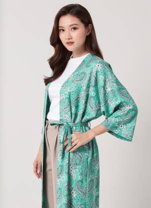 Jachete kimono verde VERO MODA femeie