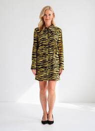 Rochie scurtă galben MANGO femeie