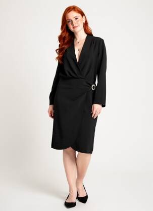 Rochie midi negru MORGAN femeie